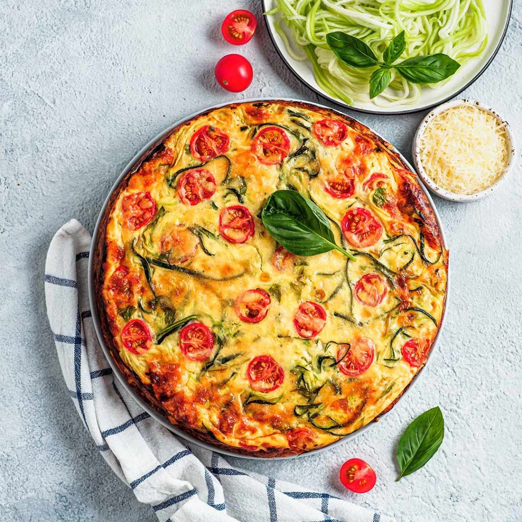 Quiche met courgette en geitenkaas